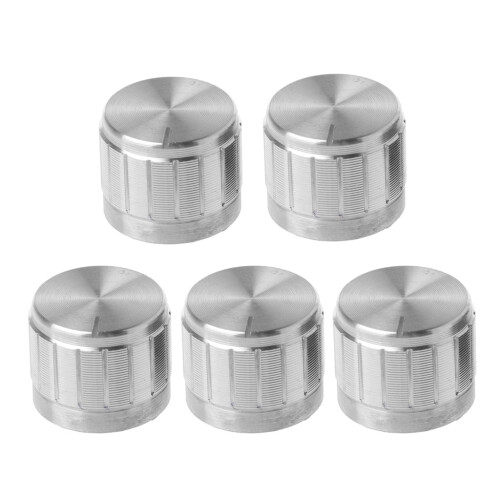 5 Pcs Aluminum Rotary Control Potentiometer Knob Adjustable Rotate Button Control Knob Electronic Component