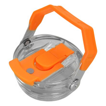 Couvercle pratique anti-déversement en plastique avec poignée pour gobelets de 30 oz, compatible avec les pailles.