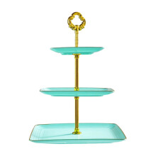 3-laags cupcakestandaard, plastic dessertstandaard met meerdere lagen, serveerschaal met meerdere lagen voor theekransjes, verjaardagsfeesten,