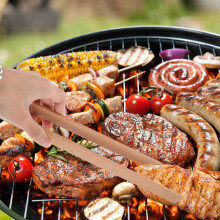 Pince à pain en bambou pour la cuisson en extérieur (1 pièce)