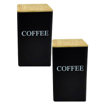 Vintage-Kaffee- und Teedosen aus Metall mit luftdichten Deckeln, 2 Stück