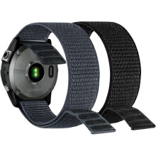 Snabbtorkande, kardborreband, 26 mm ultralätt sportarmband i nylon, kompatibelt med Fenix8/epix Pro/Instinct2X/Enduro/Instinct3/Fenix7X/6X/5X