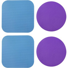 4pcs Jar Opener Gripper Pads, Rubber Jar Grippers Multi-function Jar Opener for Seniors with Weak Hands Coasters (Blue, Purple)