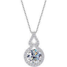Collana con pendente a forma di infinito in moissanite per donna, colore D, purezza VVS1, argento 925 – Regalo per mamma/moglie,