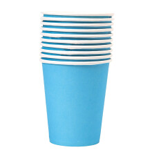 ¡Liquidación! Paquete de 10 vasos de papel grueso de 255 ml (9 oz), 15 colores, ecológicos, desechables – Aptos para guarderías y fiestas.