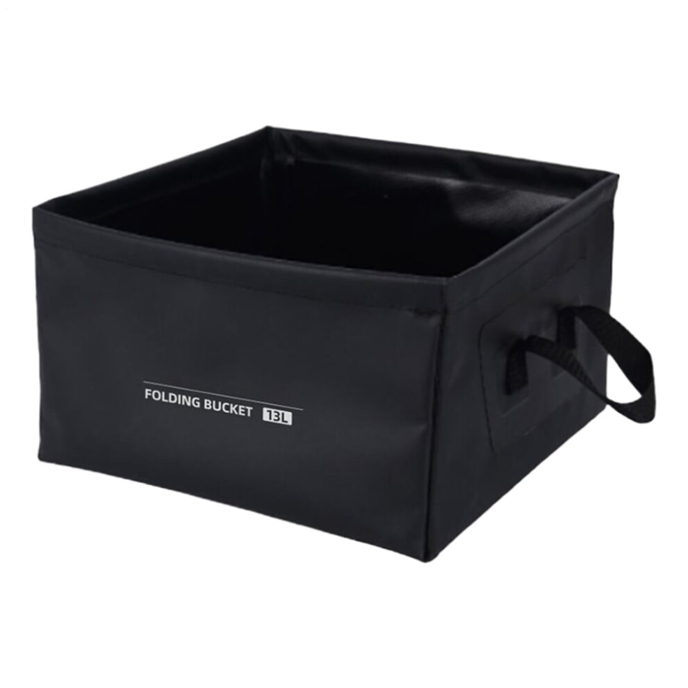 Folding Bucket 13L Square Water Bucket Large Capacity Camping Supplies Water Storage Container For Hiking Fishing Good 9422877342242