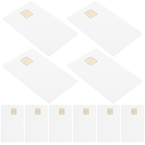 12-Pack Blank Credit Cards with Chips, IC Cards for Door Access Control and Security Systems