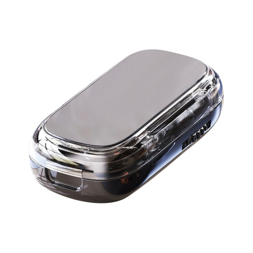Precision Pill Cutter With Centering Guide 1/3 Dividers Non Slip Design Storage Box
