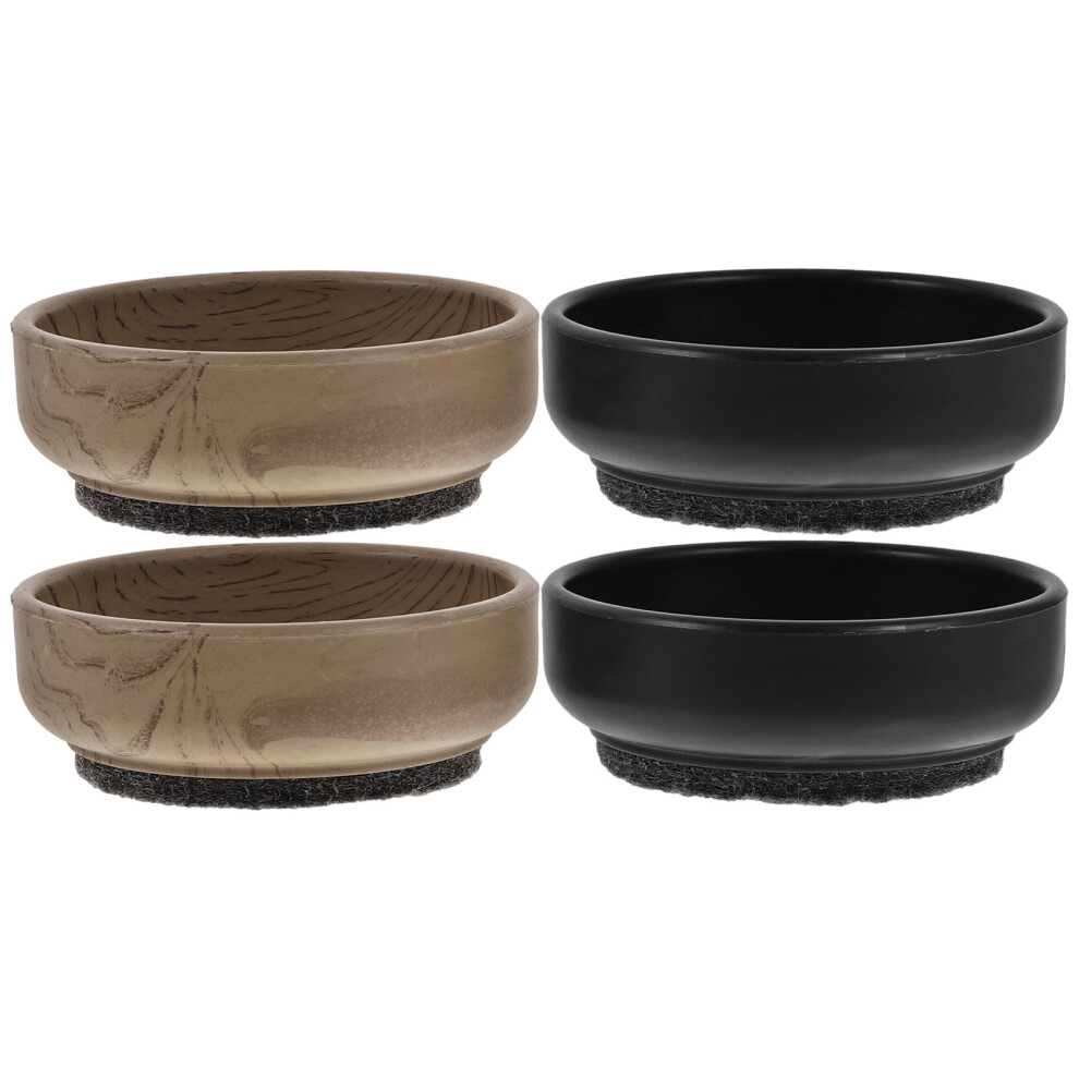 4Pcs Round Chair Pad Non Slip Furniture Gripper Assorted Color Wood Material 9555307482635