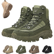 Luxsines Leather Boots,Luxsines Mens Orthopedic Support Anti-Puncture Work Boots, Waterproof Slip On Hiking Sneakers