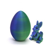 Œufs de Pâques en forme de lapin imprimés en 3D (4 cm), articulés et flexibles, parfaits pour garnir les paniers de Pâques, décorer un bureau