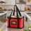 Sac isotherme rouge pliable 35 x 26 cm 4