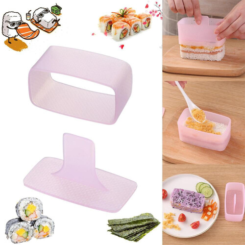 Σούσι DIY Maker Καλούπι Αντικολλητικό Ορθογώνιο Πλαστικό Εργαλείο Πίεσης Ωραίο 2
