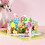 Easter Pop Up Card 3D Bunny Eggs Flowers 8.25in 5
