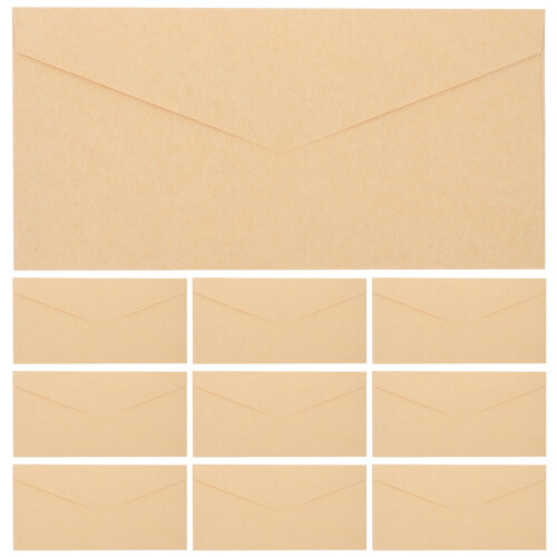 Portable Envelopes Paper Yellow Card Storage Wedding 10Pcs