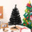 2 ft Pre-Lit Black Mini Artificial Christmas Tree 5