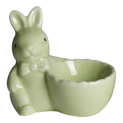 1PC Ceramic Rabbit Egg Cup Holder, Easter Egg Stand Decor – 3 inch, Kitchen & Home Decoration