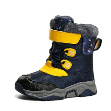 Toddler Snow Boots for Boys & Girls – Warm, Padded, Water-Resistant Winter Boots, Z02 Yellow, Size 11.5–12 Years