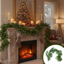 Guirlanda Norfolk, Guirlanda de Natal Artificial, Decoração de Festas de 1,7 m, Decoração de Parede para Lareira, Folhagem Realista para