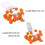 Pumpkin String Lights 10ft 20LED Battery Powered Indoor 4
