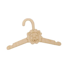Cintres en bois écologiques en forme d'animaux pour vêtements d'enfants. Design durable et ludique, finition naturelle, lot de 5.