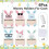 Σετ θήκης καρτών Bunny Money Cute Rabbit Design Paper Note Stand για γραφείο, γραφείο, σχολείο, τάξη, 3