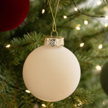 Velvet Christmas Ball Ornaments Brown 6 pcs 2.4-inch