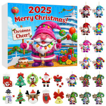 Calendrier de l'Avent à suspendre pour Noël 2025 – 12 jours, impressions et messages HD recto-verso 2D/3D, compatible avec les crochets standard
