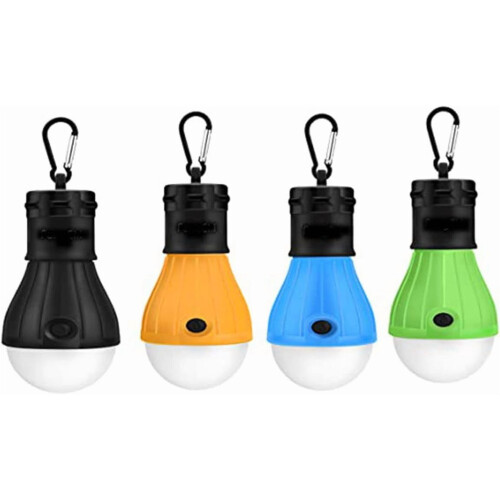 4-Pack LED Tent Lanterns with Hook – Portable Camping