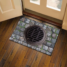 3D Hole Rug Optical Illusion 50 Inch Anti-Slip