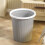 Ribbed plastic trash can small 1.5-gallon 7