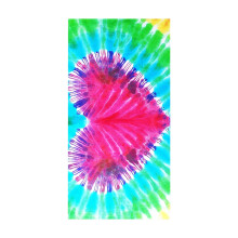 Extra groot, absorberend strandhanddoek met tie-dye print