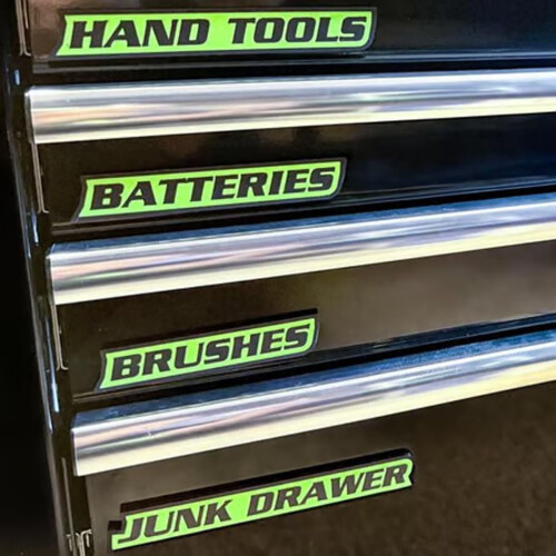 12-Pack Magnetic Toolbox Labels, 3D Printed Drawer Tags, Easy-to-Read & Quick Tool Identification 2