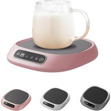 Oplaadbare koffiemokverwarmer met USB-aansluiting en 3 temperatuurinstellingen.