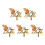 5pcs Capybara Acrylic Cake Toppers 1