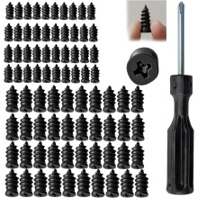 Upgraded Vacuum Tire Repair Kit with 2 Sizes Screws & Plugs, Compatible with Cars, Motorcycles & Trucks