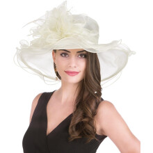 Damen-Organza-Fascinator für Kirche, Kentucky Derby, Braut-Teeparty, Hochzeitshut