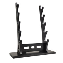 Wooden Flute Stand Display Rack – Multi-Tier Desktop Holder for Soprano, Recorder, Bamboo Flute, Irish Whistles, Woodwinds; Walnut Organizer;