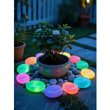 20pcs Extra Large Glow-in-the-Dark Pebbles (1.45–1.77") for Garden, Pathway, Fish Tank, Starry Sky & Romantic Decor