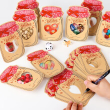 Lot de 30 cartes de Saint-Valentin en bocaux Mason – Motif cœur avec fenêtre et sachets cadeaux, petits présents amusants pour les fêtes de