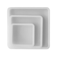 Silikónová forma na podložku pod poháre, geometrický tácok, 3 ks