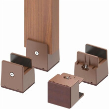 Sänkyjen ja huonekalujen korokkeet ruuvipuristimilla, ruskeat, 4 kpl, 5 cm