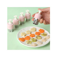 8-Pc Fruit-Print Butterfly Cookie Cutters, Stainless Steel, Compatible with Baking & Lunchbox Use