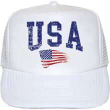Čiapka s vlajkou USA Trucker, vlastenecká čiapka k 4. júlu, unisex