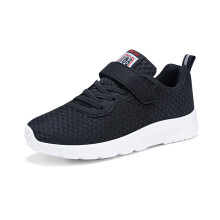 Kids Sports Shoes – Lightweight, Breathable Sneakers for Boys & Girls, Compatible with Toddler/Little/Big Kid, Black, Size 39