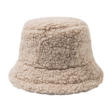 Fleecehattar för kvinnor, mysiga vintermjuka, vikbara utomhuskepsar, beige