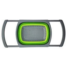 2026 New Colander Collapsible,Colander Strainer Over The Sink Vegetable Fruit Strainer Basket with Extendable Handles,New Kitchen Essentials(Green)