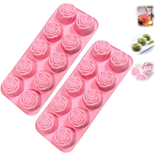 Moule en silicone rose alimentaire, lot de 2