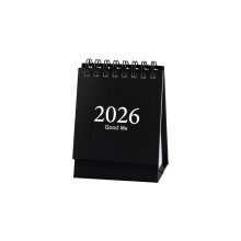 MINI Desk Calendar 2026–2027, Thick Twin-Wire Binding, Small Desktop Calendar (4.02x2.24x2.99in), 1pc