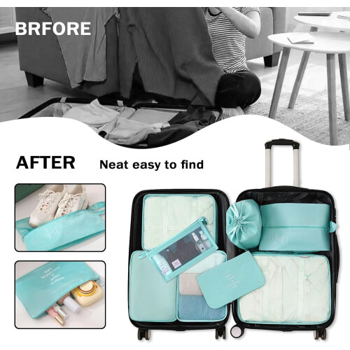 Packwürfel-Set, Reiseorganizer für Koffer, 8-teilig 2